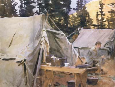 John Singer Sargent Camp at Lake O'Hara (mk18) Norge oil painting art